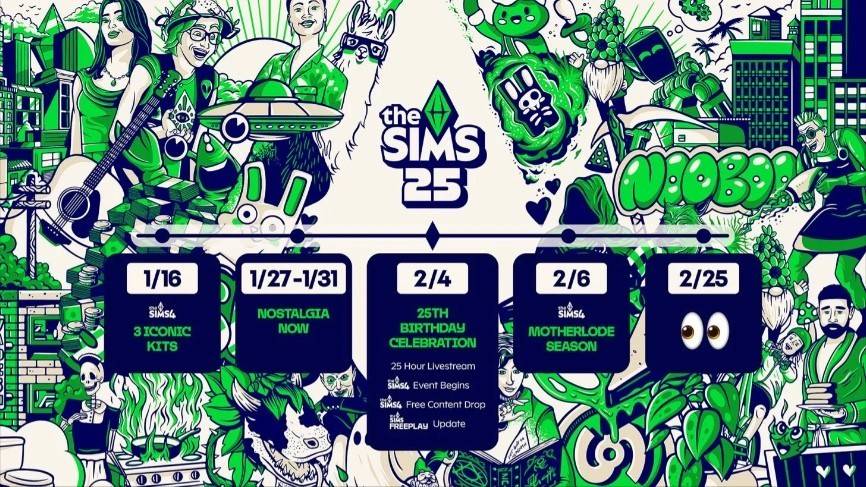 The Sims akan merayakan ulang tahun ke -25nya dengan banyak barang percuma