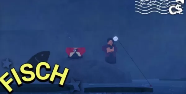 Roblox Fisch game screenshot showing fishing gameplay interface