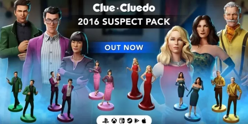 Cluedo for Mobile แนะนำ 2016 Cast and Rederet ชุดรูปแบบที่กำหนดหลังจากต้นฉบับในปี 1949