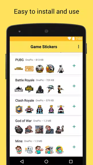Game Stickers for Whatsapp 스크린샷 1