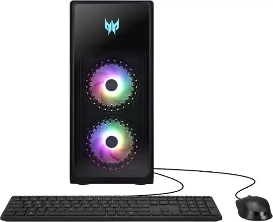ACER -PERATOR ORION PO5-655 -UB22遊戲台式機,Intel Core i7-14700f -32GB RAM -NVIDIA GEFORCE RTX 4070 TI SUPER -2TB SSD -BLACK -BLACK -BLACK SSD