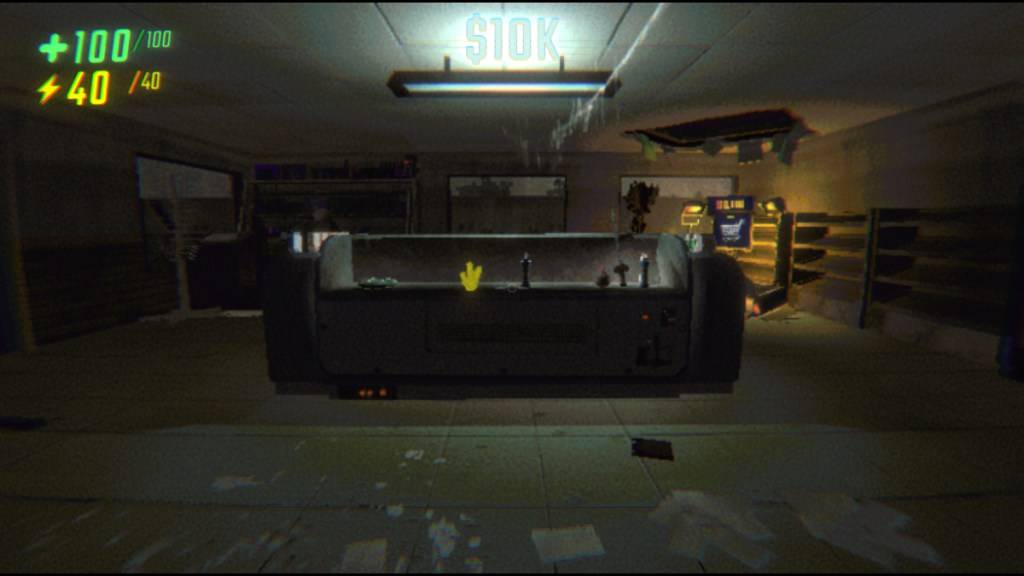 R.E.P.O的服務站,顯示了一條黃色的水晶,作為有關人手榴彈的文章的一部分