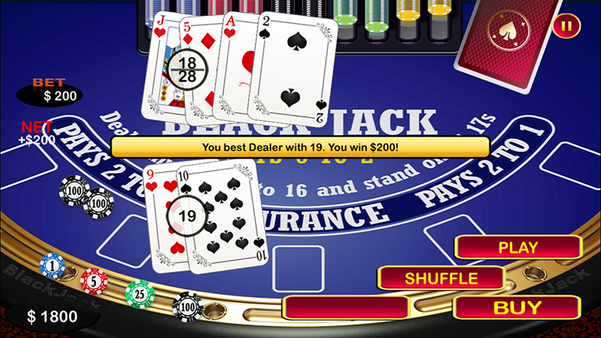 Blackjack 21 Black Jack Table 螢幕截圖 1