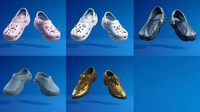 Fortnite x Crocs collaboration footwear in-game