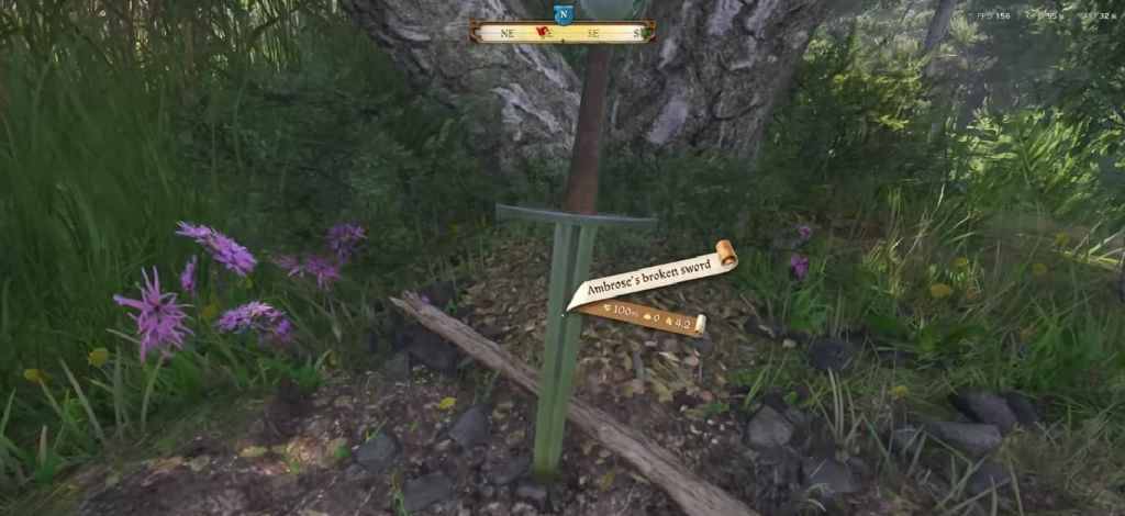 Ambroze Break Sword atascada en el suelo KCD2