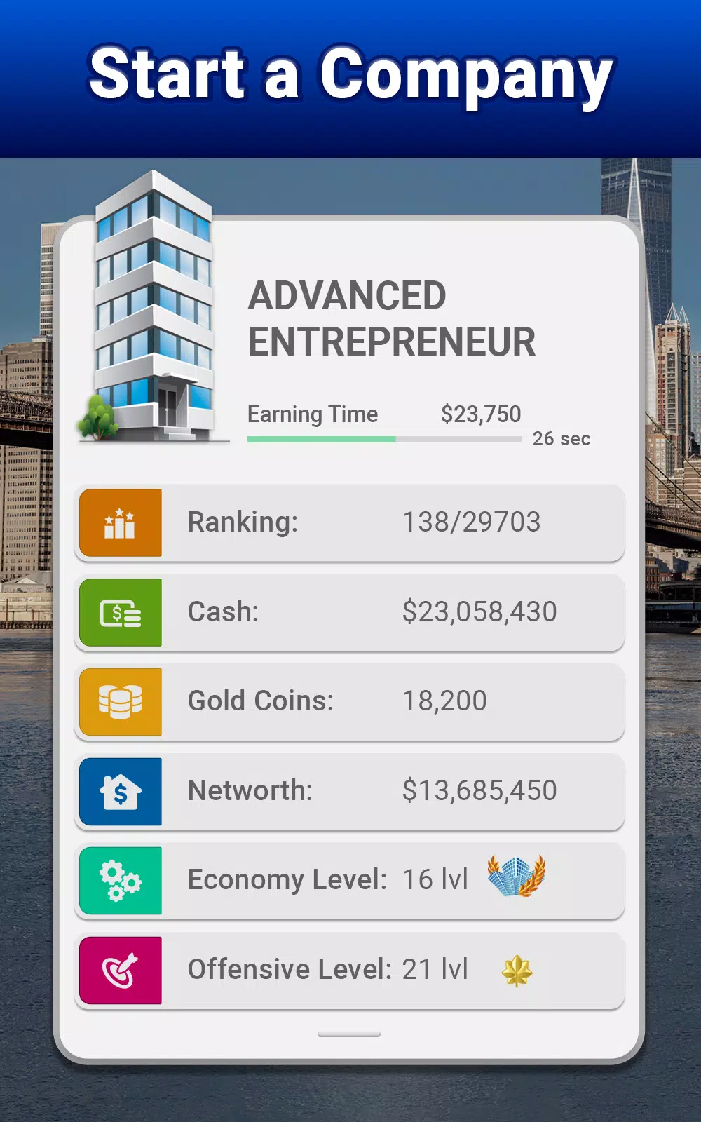 Tycoon - Business Empires Game Capture d'écran 0