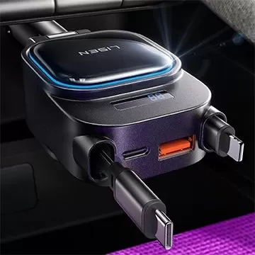 Lisen 96W可伸縮汽車充電器