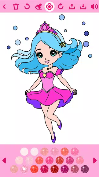 Princess Coloring Book offline スクリーンショット 1