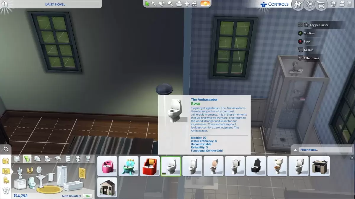 The Ambassador toilet, a key element in completing the repair challenge.