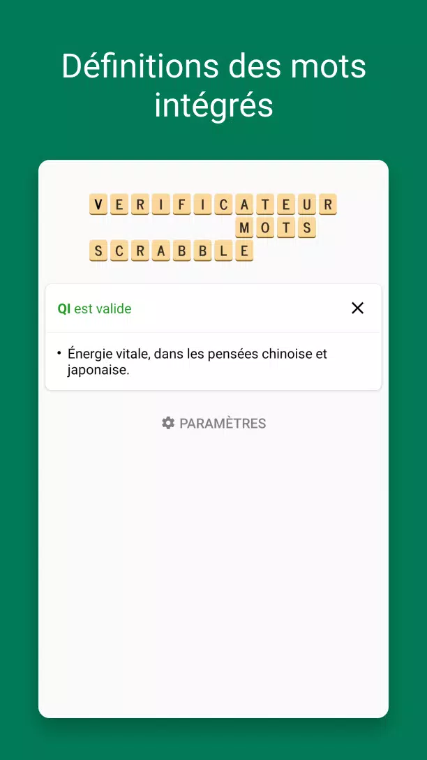 Verificateur Mots SCRABBLE Captura de tela 1