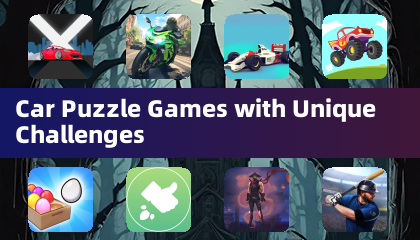 유일한 도전을 갖춘 자동차 퍼즐 게임